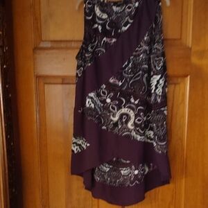 Alfani Purple Paisley High-Low Tiered Tunic.